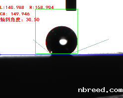 接触角测量仪实验记录