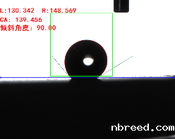 接触角测量仪实验记录
