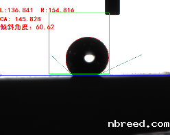 接触角测量仪实验记录